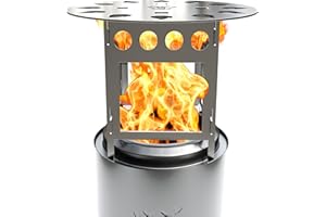 YEFU Fire Pit Heat Deflector for Solo Mesa Stove, Portable Heat Diffuser for 5 inch Tabletop Firepit Captures and Redirects Warmth, Detachable Burner Cover Accessories