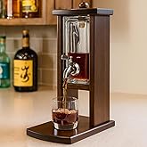 Vida Brillante Whiskey Decanter with Tap, Glass and Wood Liquor Dispenser for Home Bar, Bourbon Tequila and Scotch Decanter, 