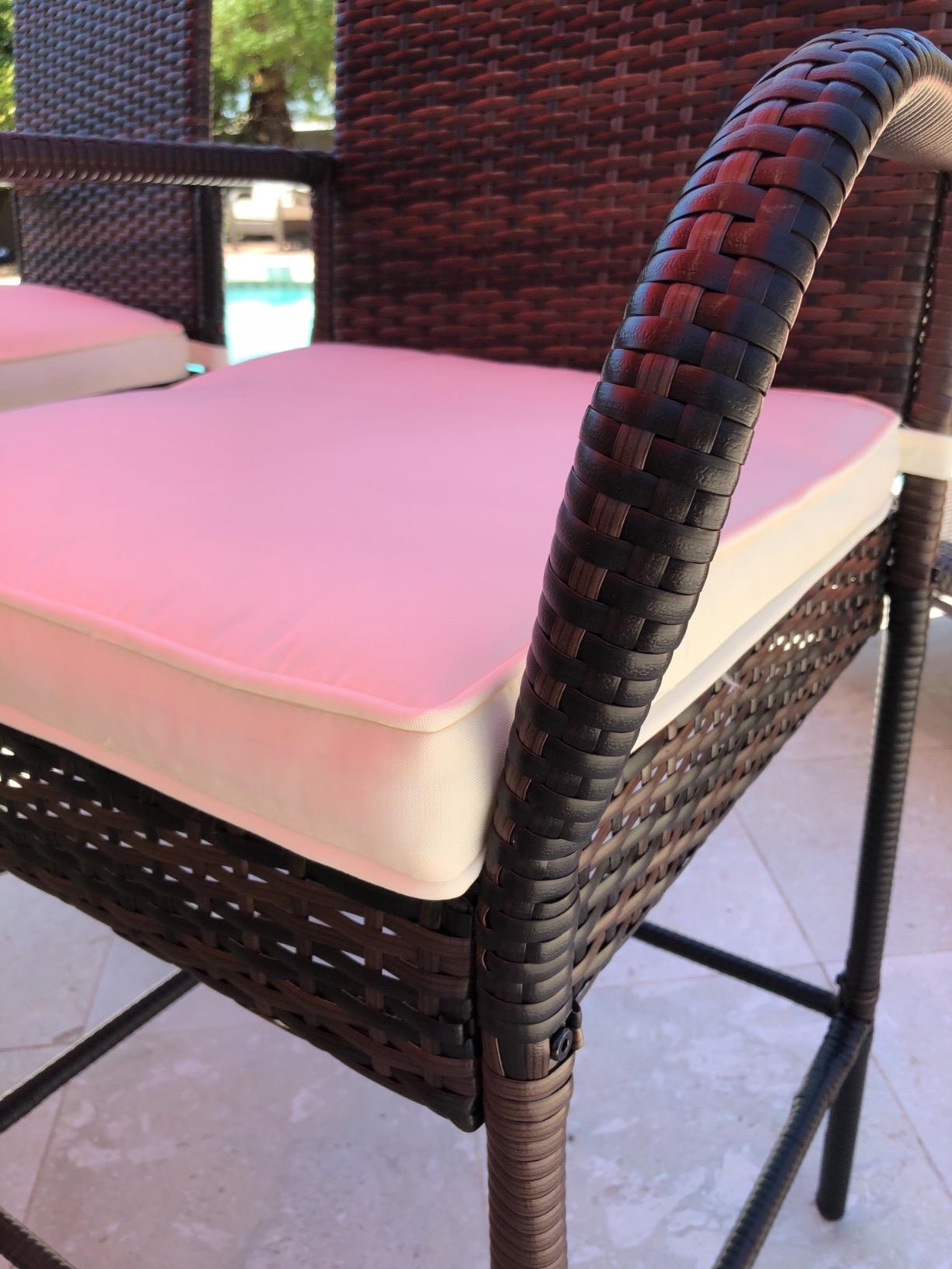 33/mo Finance Sundale Outdoor Bar Stools Set of 2, 2 Piece Wicker