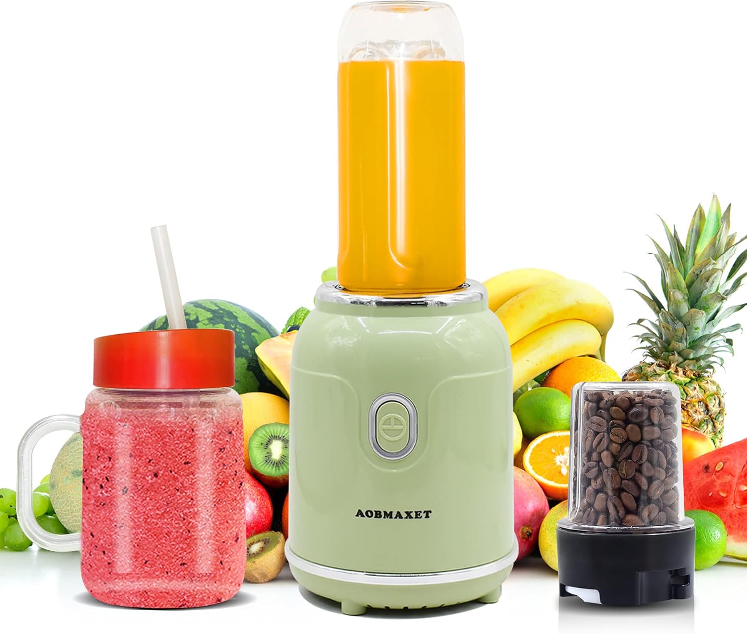 Personal Blender - Portable Professional Blender for Shakes and Smoothies, Four Sharp Blades, Coffee Grinder, Small Smoothie Maker for Home, Travel, Office, Gym, Outdoor