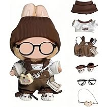 Set De Vêtements Relax Pour Poupée 17 Cm – Chapeau, Chaussure, Pantalon, Chemise, Collier – Sans Poupée – Style Casual