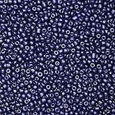 LEECOON 3mm Dark Blue Color Seed Beads 100grams about 3500pcs Size 8/0 Small Seed Beads for Making Necklace Bracelet Earring Jewelry