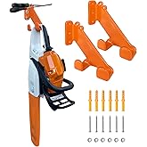 OSROENE Chainsaw Hanger, 2 Pack Chainsaw Wall Mount, Heavy Duty Chainsaw Holder, Garage Organization Garage Storage Shed Organizer Mounted Chainsaw Rack