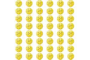 Navona Premium 40-Holes Outdoor Pickleball Balls, Yellow Outdoor Pickleball Set