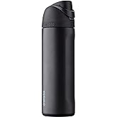 Owala FreeSip Insulated Stainless Steel Water Bottle with Straw, BPA-Free Sports Water Bottle, Great for Travel, 24 Oz, Very, Very Dark | Insulated, with Straw, for Sports, Travel, and School, BPA-Free