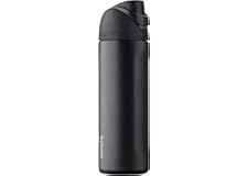 Owala FreeSip Insulated Stainless Steel Water Bottle with Straw for Sports and Travel, BPA-Free, 24-Ounce, Very, Very Dark