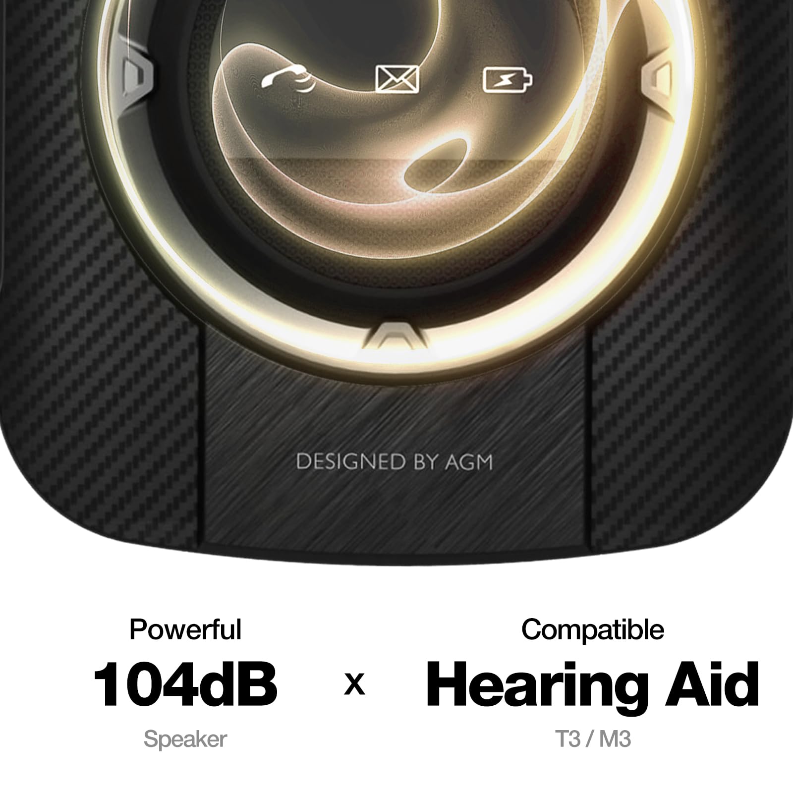 AGM M8 Rugged Flip Phone, 4G LTE Basic Cell Phone, Simple Mobile Phones, Waterproof/Drop-Proof, SOS Side Key, Speed Dial, 104dB Powerful Speaker, Large Keypad/Fonts, Dual SIM Cards, for T-Mobile ONLY