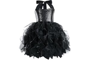TAO-GE Christmas Tutu Dress for Girls Sequin Tulle Fairy Ball Dresses for Toddler Kid Little Girl Fancy Sparkly Birthday Outfit