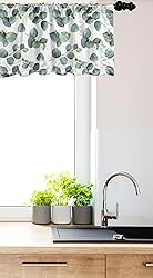 Ambesonne Leaf Window Valance, Watercolor Style
