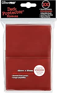 Ultra Pro Deck Protector, Standard, Red, 100 Count