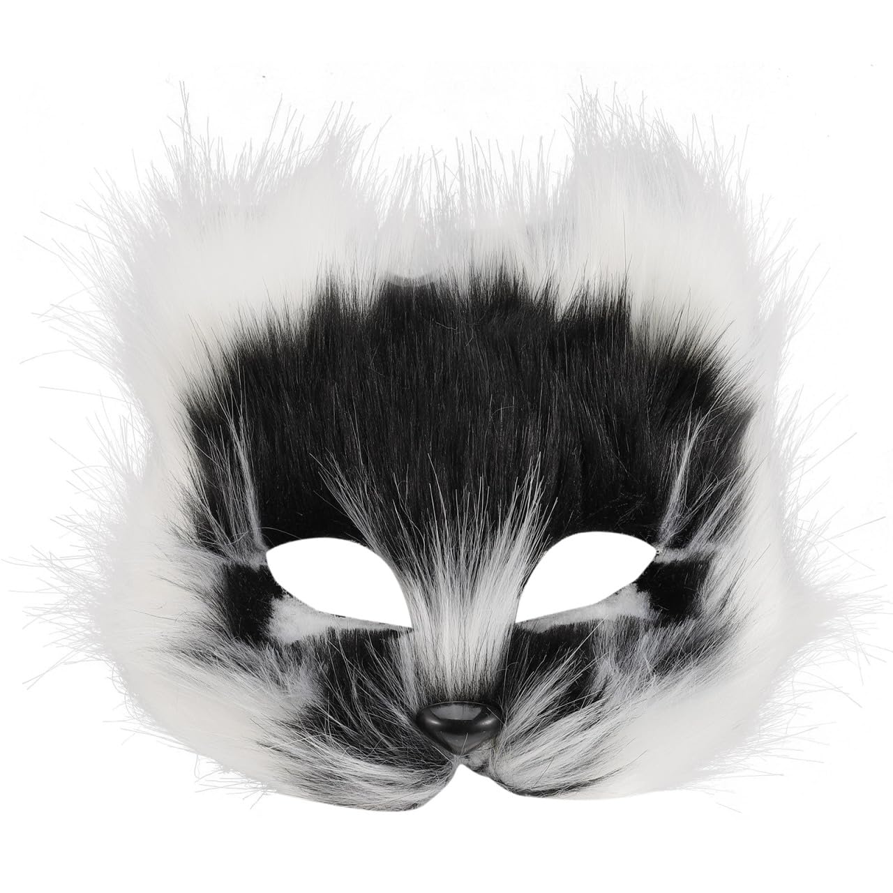 Amosfun Furry Therian Mask, Half-Face Fox Mask, Therian Costume Accessory for Masquerade, Carnival, Halloween Party Supplies