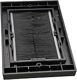 kenable Double Gang Black Brush Faceplate Wall Outlet UK Cable Management view 4