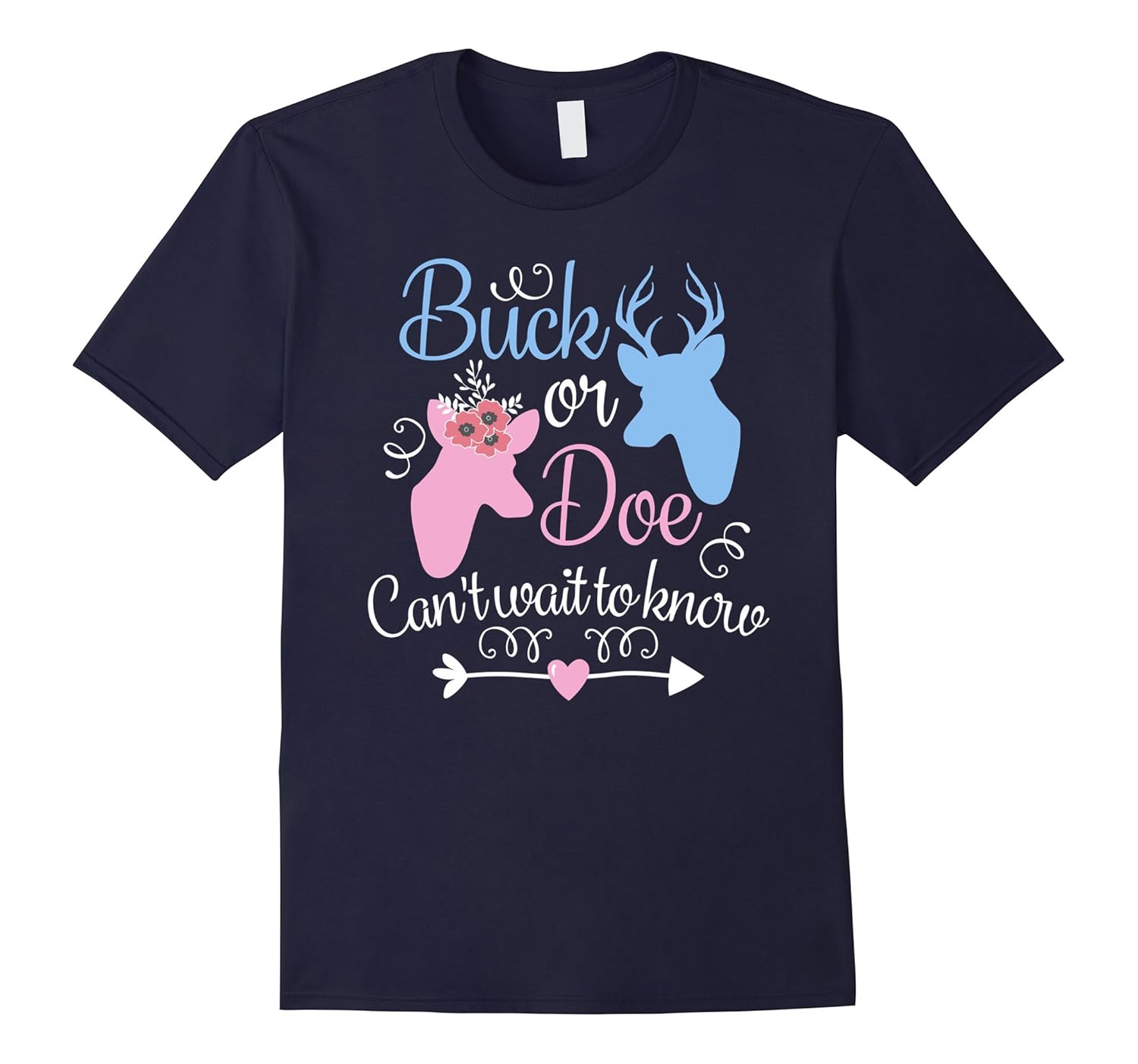 Buck or Doe Gender Reveal Baby Shower Shirt-ANZ