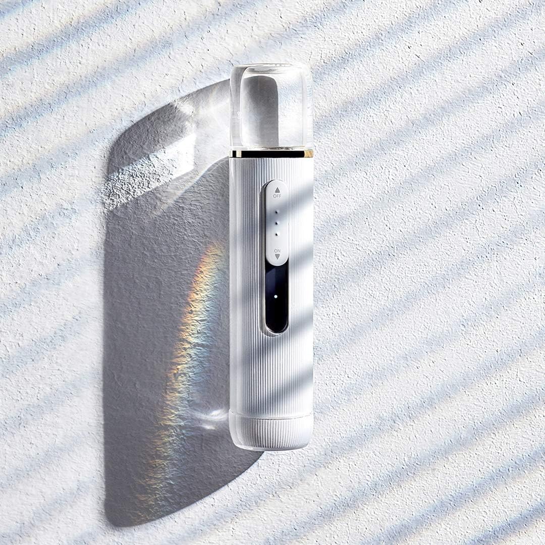 Xiaomi Portalbe Facial Mist Sprayer Jooton, WGOAL Dual-hole Double-Spray Face Mist Handy Sprayer, Instant Skin Moisturization, Cool Facial Skin, Waterproof USB Charge Face Sprayer (White)