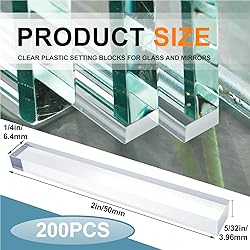 Innconee 200 Pcs 5/32" X 1/4" X 2" Clear Setting