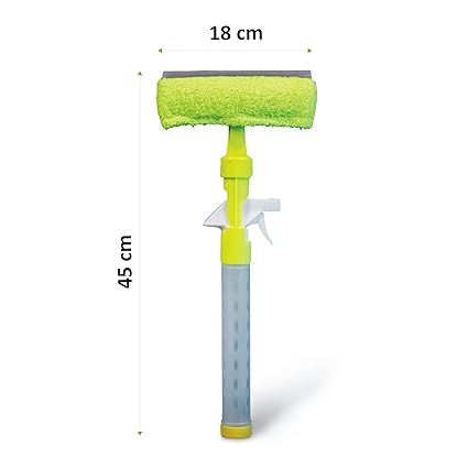 Vimal Window / Mirror / Car Windshield Cleaning (Long Handle with sprayer) 3 in 1 Squeegee with Wiper