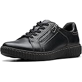 Clarks Women's Caroline Janna Leather Sneakers | Crafted Dressed-Down Style, Quick Custom Foot Entry, Ankle Collar Comfort, Ultimate Comfort Cushioning