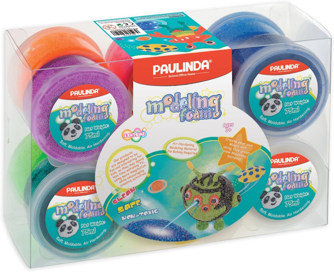 Paulinda 072518 Transpy with Plastic Box, Multi Color