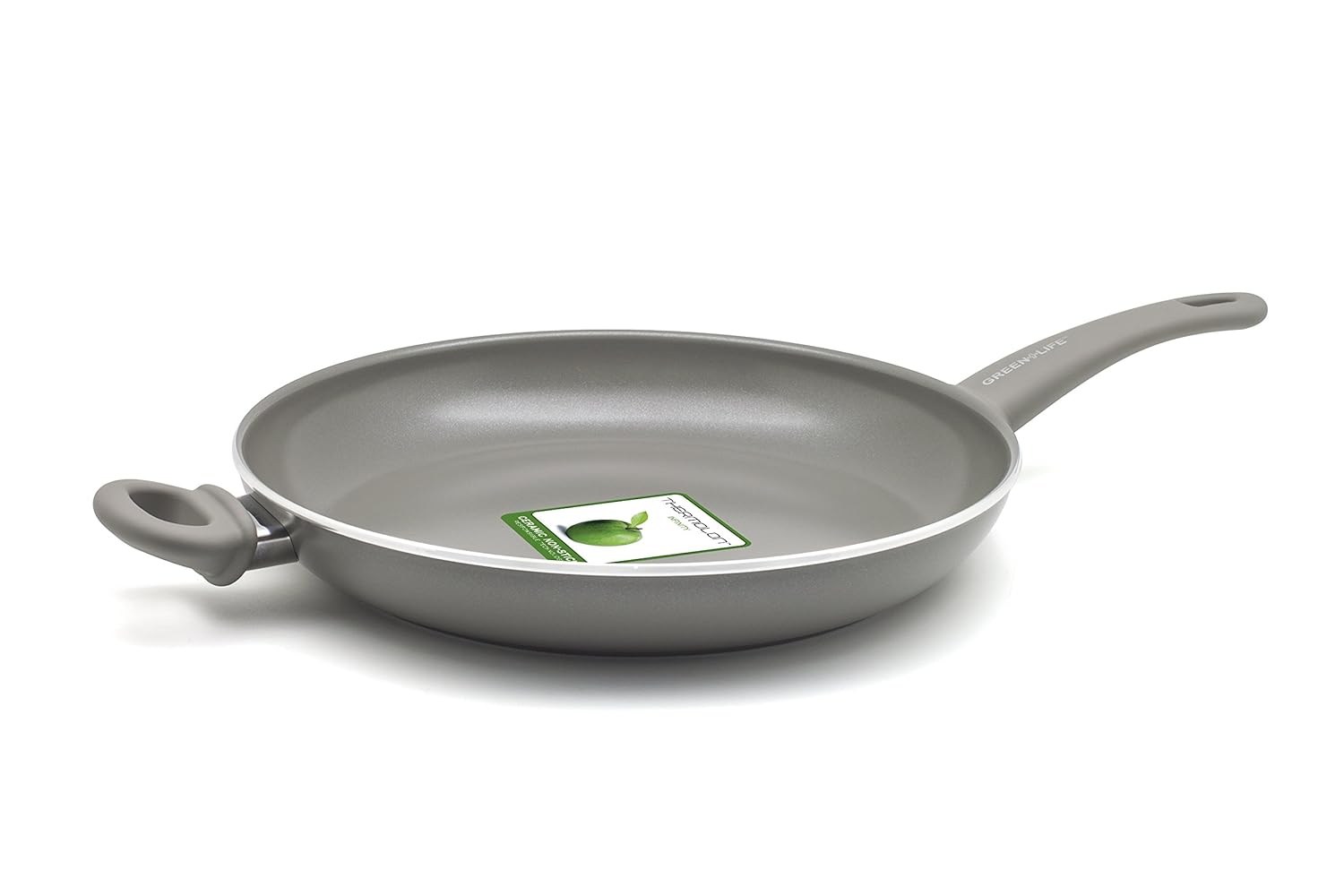 GreenLife CC001409-001 Healthy ceramic nonstick 12-inch open frypan Quartz Grey