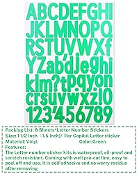 1 1/2 Inch Letter Stickers, 544 Pieces Alphabet