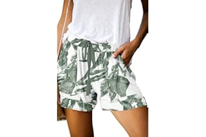 KISSMODA Womens Shorts Denim Hot Pants Drawstring or Four Button Closure Beach Pants High Waisted Raw Hemline