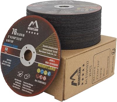 Merryland Cutting Disc 76 Metal for Angle Grinder 76x1.0x10mm 25 Pieces