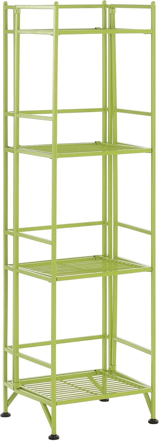 Convenience Concepts Xtra Storage 5 Tier Folding Metal Shelf, White: Furniture & Decor