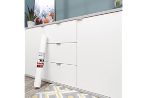 Decotalk 30"x120" White Contact Paper Peel and Stick White Wallpaper Self Adhesive Contact Paper for Cabinets Decorative Matte Wallpaper for Walls Removable Solid Color Wall Vinyl Wrap Thick Film