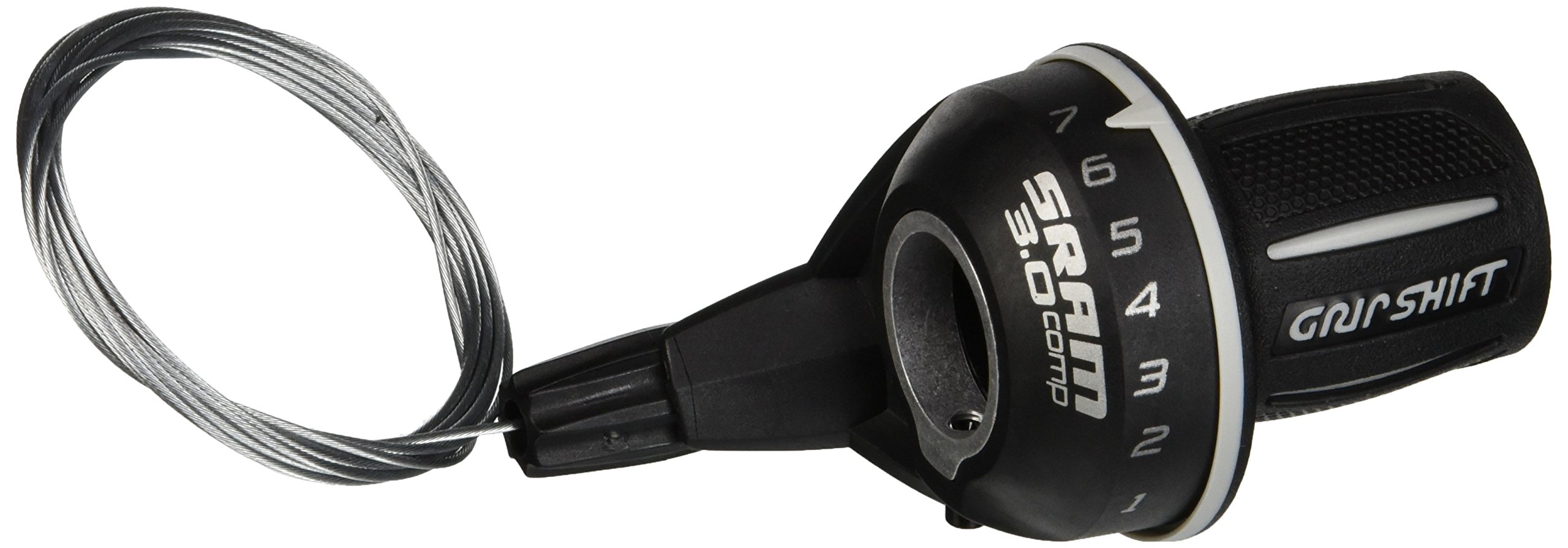 SRAM Sram 3.0 Shifter 7 Speed Rear Grip Shift 1:1 Actuation Ratio, Black