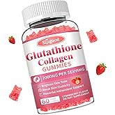 Sijigood Glutathione Collagen Gummies, Skin Brightening & Anti-Aging, Supports Hair, Skin & Nail Health, Glutathione Supplement for Women, Strawberry Flavor, 60 Count