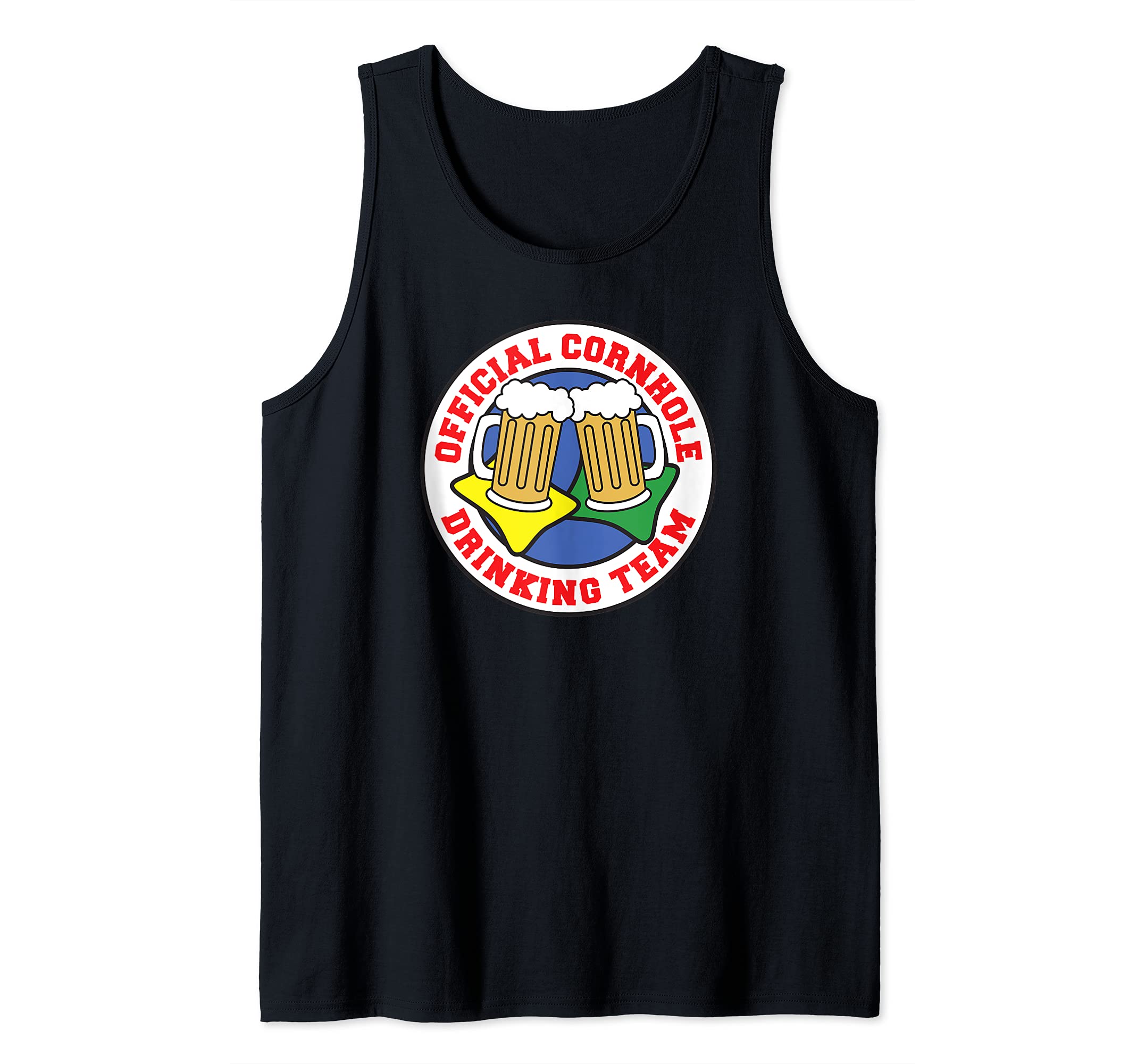 Official Cornhole Drinking Team Lawn Game Beer Funny Tank Top