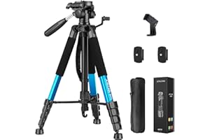 JOILCAN Tripod Camera Tripods, 74" Tripod for Camera Cell Phone Video Recording, Heavy Duty Tall Camera Tripod Stand, Professional Travel DSLR Tripods Compatible with Canon iPhone, Max Load 15 LB