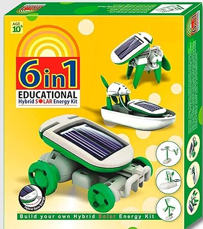 URBAN INFOTECH 6 in 1 Solar Robot Project Kit for Kids and Students, DIY Kit, Build Your Own Solar Powered Robot Models -Plane, Windmill, Helicopter etc. Educational Learning DIY Project Kit(Age 8+)