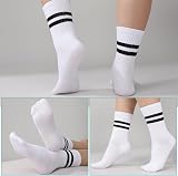 Zuimei Yoga Grip Socks Women Non Slip Grippy Socks Mid Calf White UK 39-42 view 2
