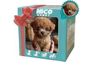 PUYODE 2025 Newly Upgraded Ai Robot Dog, Nicoo - My Realistic Robot Puppy - My Smart Realistic Robots Dog Puppy That Acts Like A Real Dogs for Adults,Walking, Barking, Tail Wagging (1Set,G)