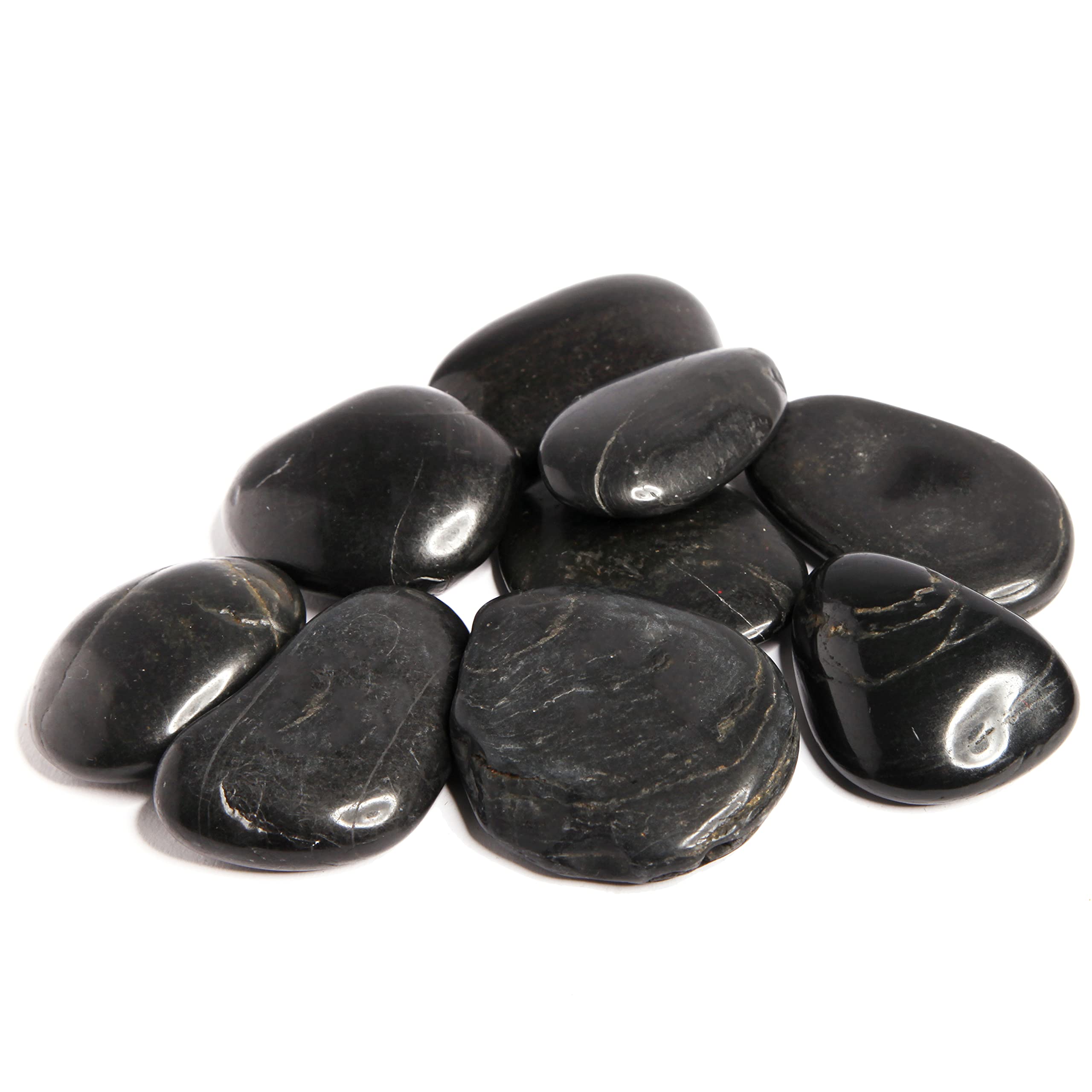 Lovehoney Oh! Hot Massage Rocks with Drawstring Bag - Pebbles of Varied Sizes - Pack of 9