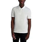 Karl Lagerfeld Mens Basic 1/4 Zip Collared Short Sleeve Polo