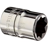 Williams JHWBD-812 SuperTorque 3/8-Inch Drive Shallow 8-Point 3/8-Inch Socket with Lobular Openings and Chrome Finish