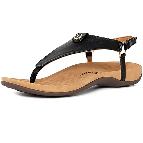 Athlefit Womens Flat Sandals Leather Casual Slip on Comfortable Flip Flops Athlefit Women\u0027s Casual Slip-On Flat Sandals - Kuwait | Ubuy