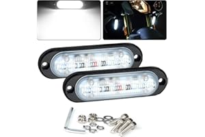 Chelhead Surface Mount Led Lights, Aluminium Base Led Backup Lights 6500K Led Fog Lights or Side Marker Indicator Lights Under Hood Compatible with Trucks RV Trailer Scooter Kawasaki 4wheeler