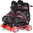 G MGY OLED Roller Skates for Little Kids, 4 Size Adjustable Roller Skates with All Wheels Light up, Fun Illuminating Rollers Skates for Boys Beginners,3 Colors to Choose