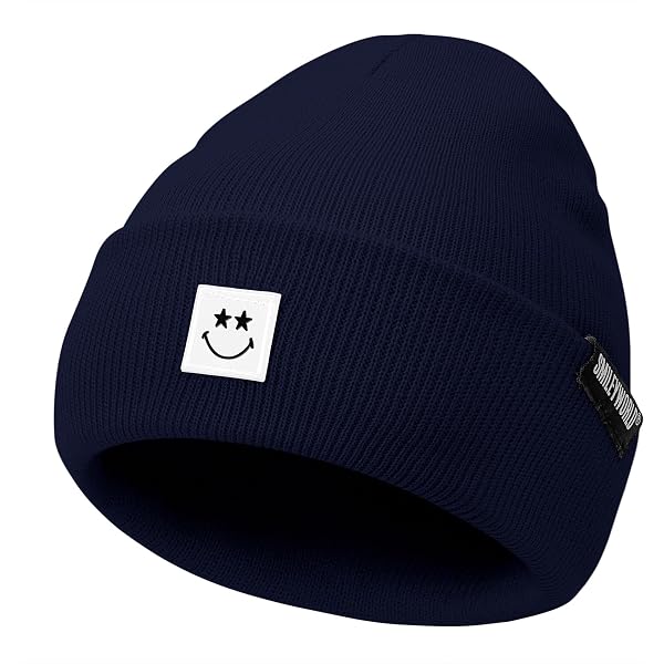 Unisex Knit Beanie with Pop Culture Faces Warm Casual Winter Accessory Unisex Smiley Face Beanie Cute Beanie Hat Knit Hat Warm  main image 2