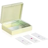 Vision Scientific VSH112 Microscope Prepared Slide Set &ndash; Human Physiology (Set of 16) | Slides are Clearly Labeled for Easy Identification | Specimens are Cover Slip Sealed
