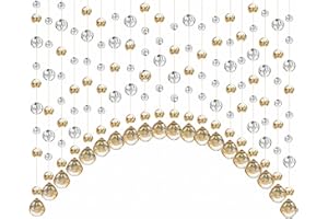 Crystal Curtain 20 Strings Beads Curtain Room Divider Hanging Beaded Curtains for Windows, Arch Doorway, Bedroom Living Room 