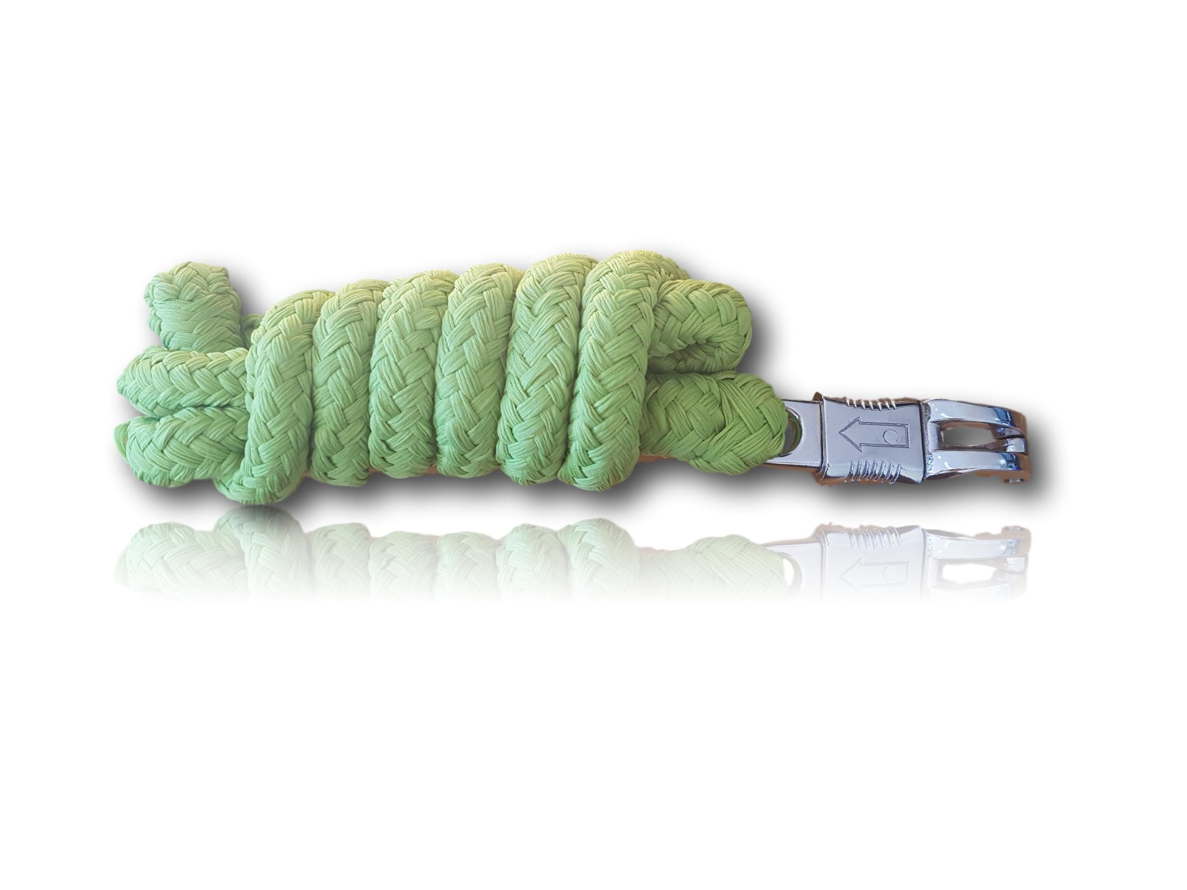 Lead rope with panic hook for horse in various stylish designs. Leash, ties pony, donkey, goat