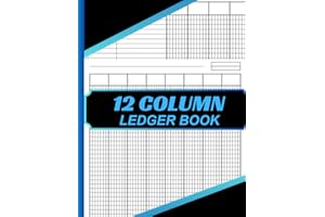 12Column Ledger Book: Accounting Ledger Book for Bookkeeping, 12 Column Ledger, Columnar Journal Notebook / For Small Busines