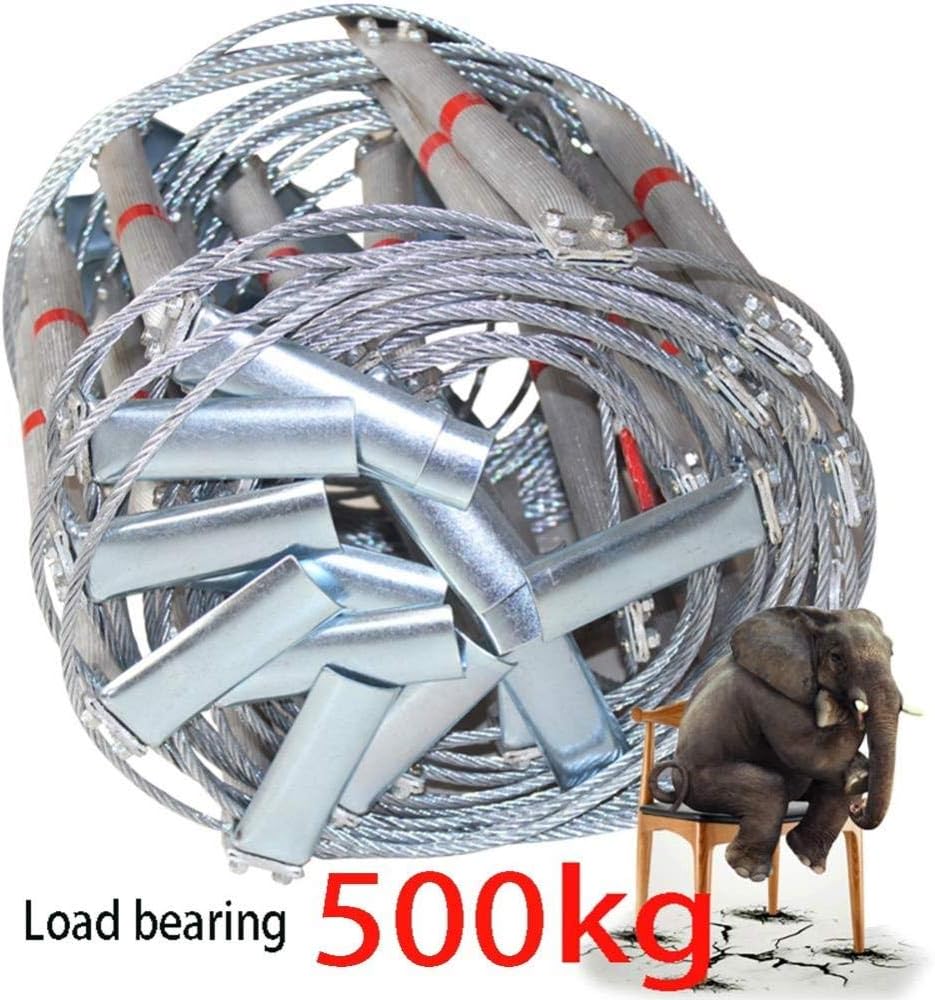 YXIAOL Escape Wire Rope Ladder Fire Training Self-Rescue Climbing Soft Rope Ladder Escape from Window Balcony Story Escape Bearing 500kg