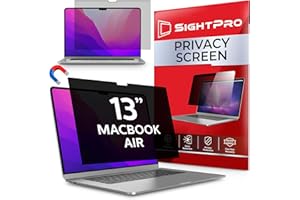 SightPro Magnetic Privacy Screen for MacBook Air 13 Inch (2018, 2019, 2020, 2021, M1) Removable Laptop Privacy Filter Shield and Anti-Glare Protector