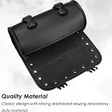 wiipara Motorcycle Saddlebag PU Leather Handlebar Tool Bag Round Black-Purple view 4