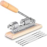 Hiware Good Heavy Duty Pecan Nut Cracker Tool with 4 Picks, Wood Base & Handle